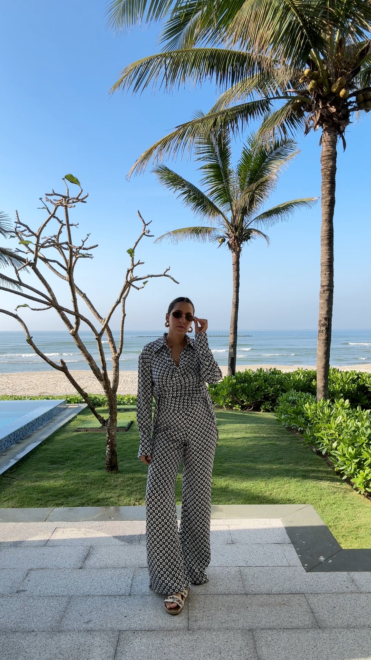 Wrap shirt and matching pants