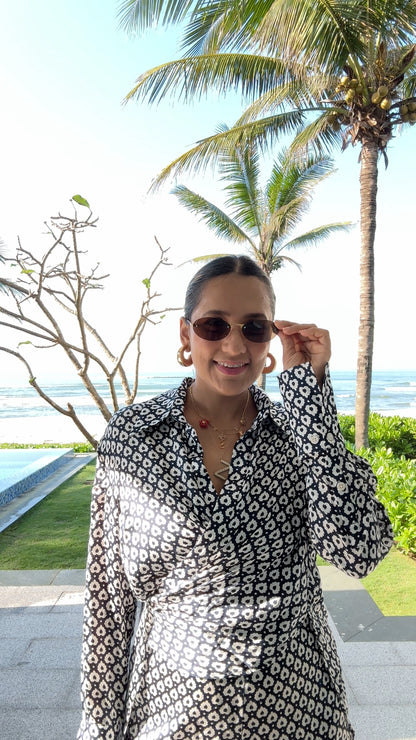 Wrap shirt and matching pants