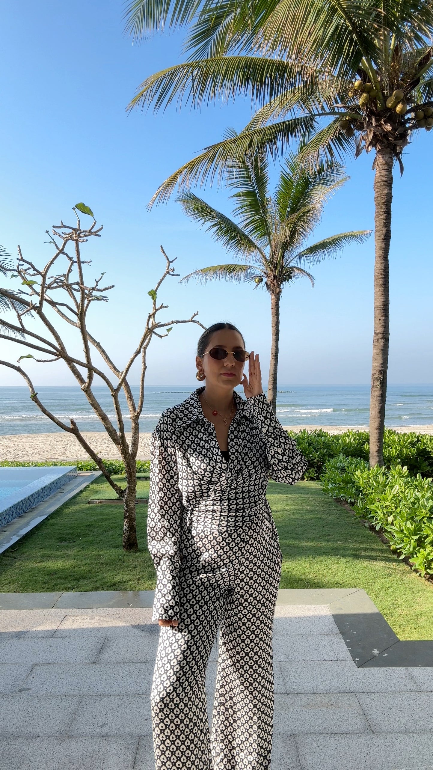 Wrap shirt and matching pants