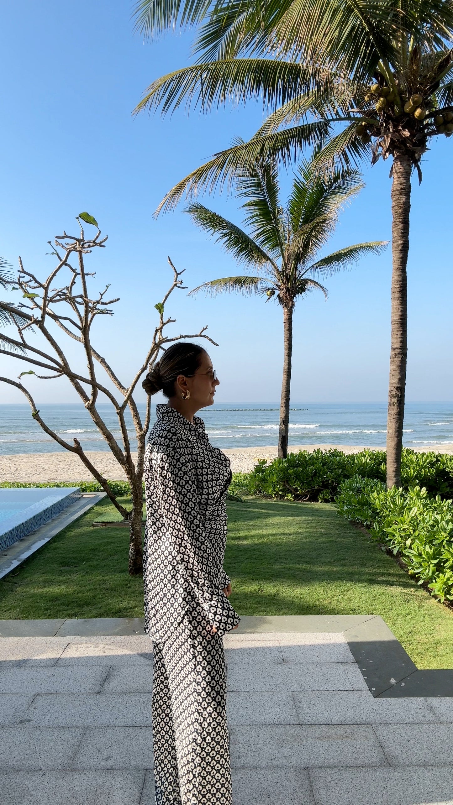 Wrap shirt and matching pants