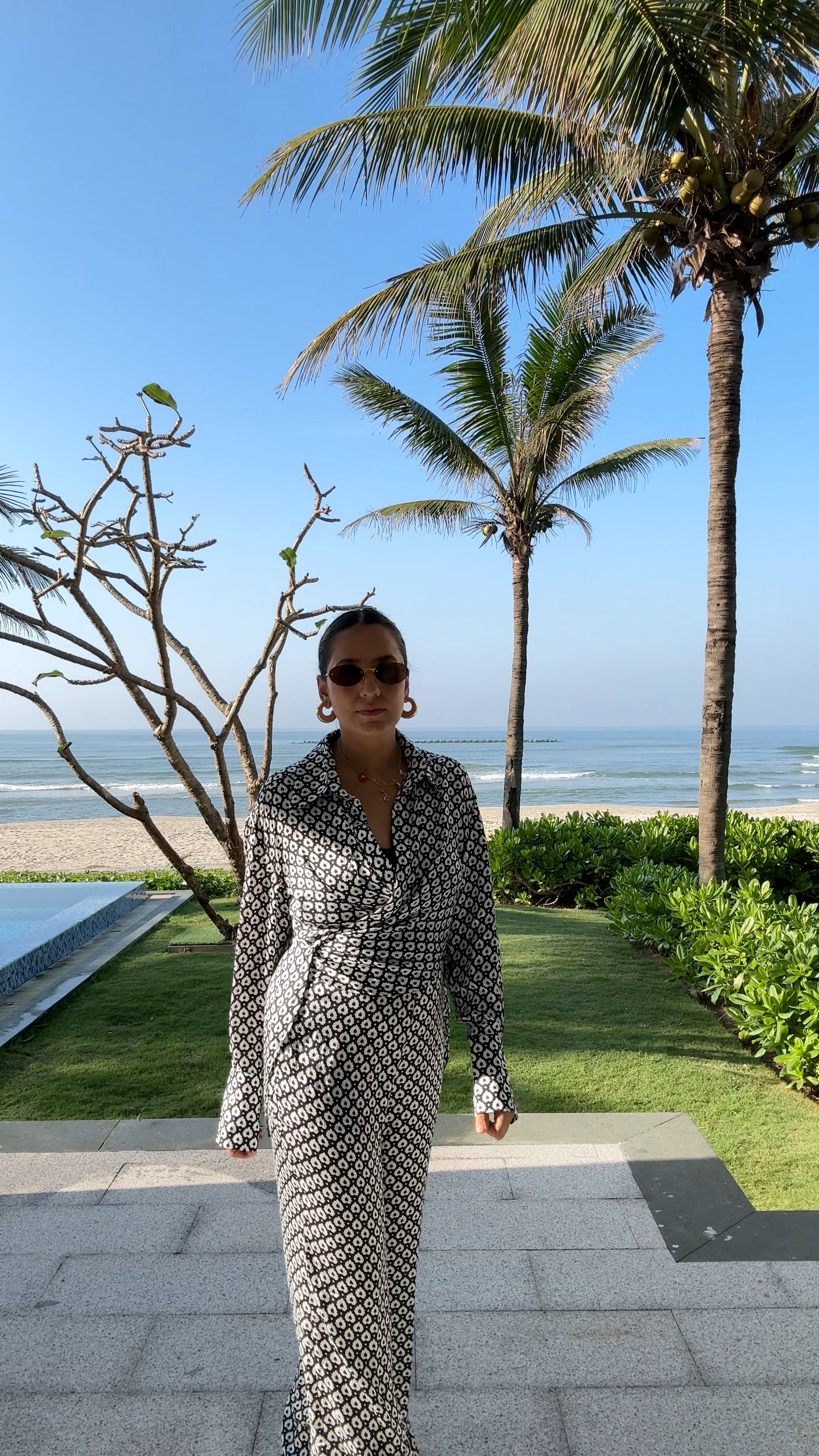 Wrap shirt and matching pants