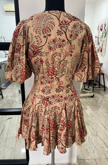 Peach Begum Skater Dress (Ready to ship)
