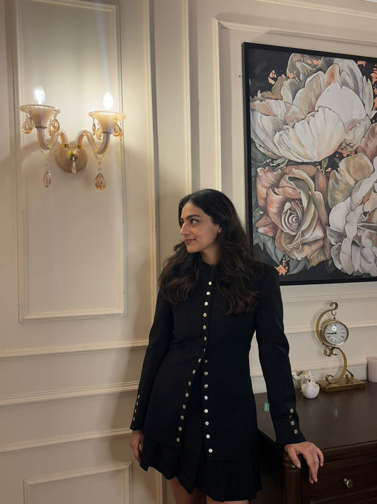 Black Bandhgala Set